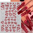 thumbnail image 2 of Calcomanías para Uñas KTAABTR 6 Hojas Diseño de Corazones para San Valentín, 2 of 7