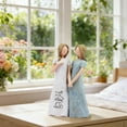 thumbnail image 4 of YaoZQ Blue Sister Friendship Figurine, 5.7 in Hand Painted Resin Willow Statue, Sentimental Birthday Gift for Friend Soul Sister Decor, 4 of 5