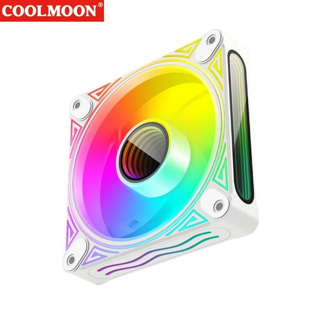 DM1 5V 3PIN ARGB 12V 4PIN PWM Ventilador Con Cubierta PC Luminoso (blanco Positivo