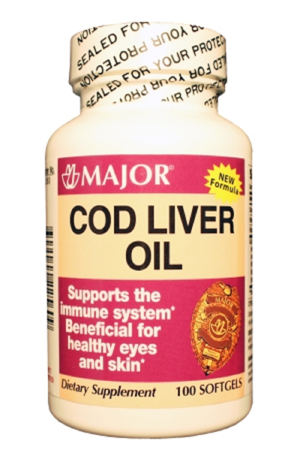 Major Cod Liver Oil Dietary Supplement Softgels, 100 Count Walmart