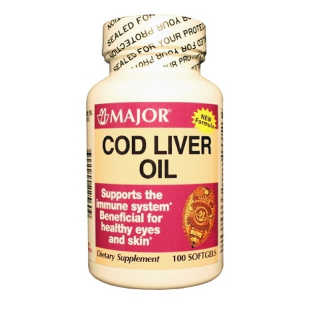 Major Cod Liver Oil Dietary Supplement Softgels, 100 Count Walmart
