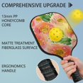 thumbnail image 2 of Pickleball Paddles Set Of 2, Fiberglass Surface, Vintage Floral Print, 4 Balls & Bag, 2 of 5