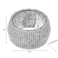 thumbnail image 3 of Maison Concepts Beaded Napkin Ring Bulk White (White) 2.5" X 2" X 2.5" -Set of 6, 3 of 4