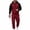 Red, variant on Women 2 Piece Outfits Sweatsuit Full Zip Hooded Sweatshirt Jacket Jogger Pants Casual Loose Tracksuit Set with Pockets for Workout Jogging Daily Street Going‑out Wear White L