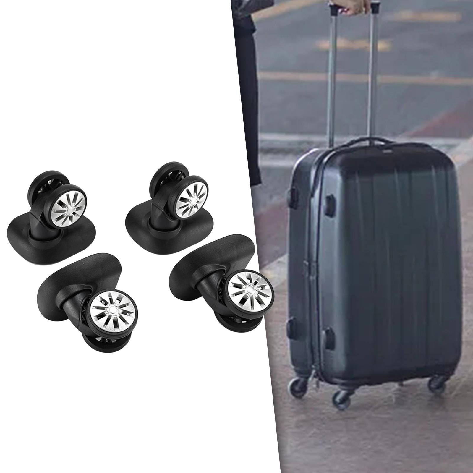 Runquan 4x Luggage Suitcase Wheels For Customs Box Suitcase Bag Black 7.6cmx8.8cm