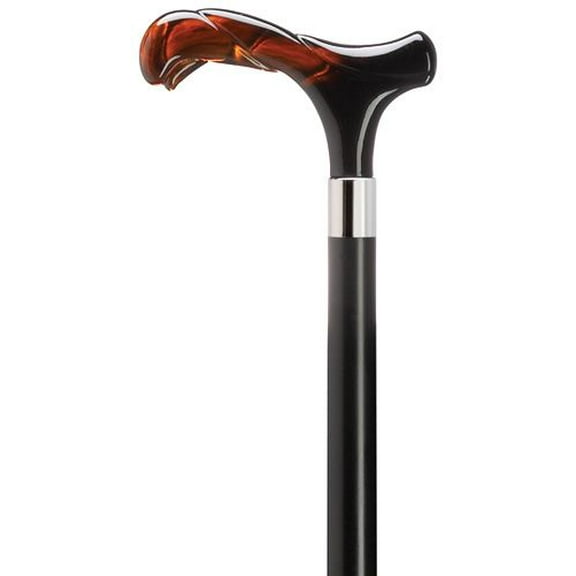 Walking Cane Rope Carved Fritz Handle Cane Black Maple Shaft Shell Handle