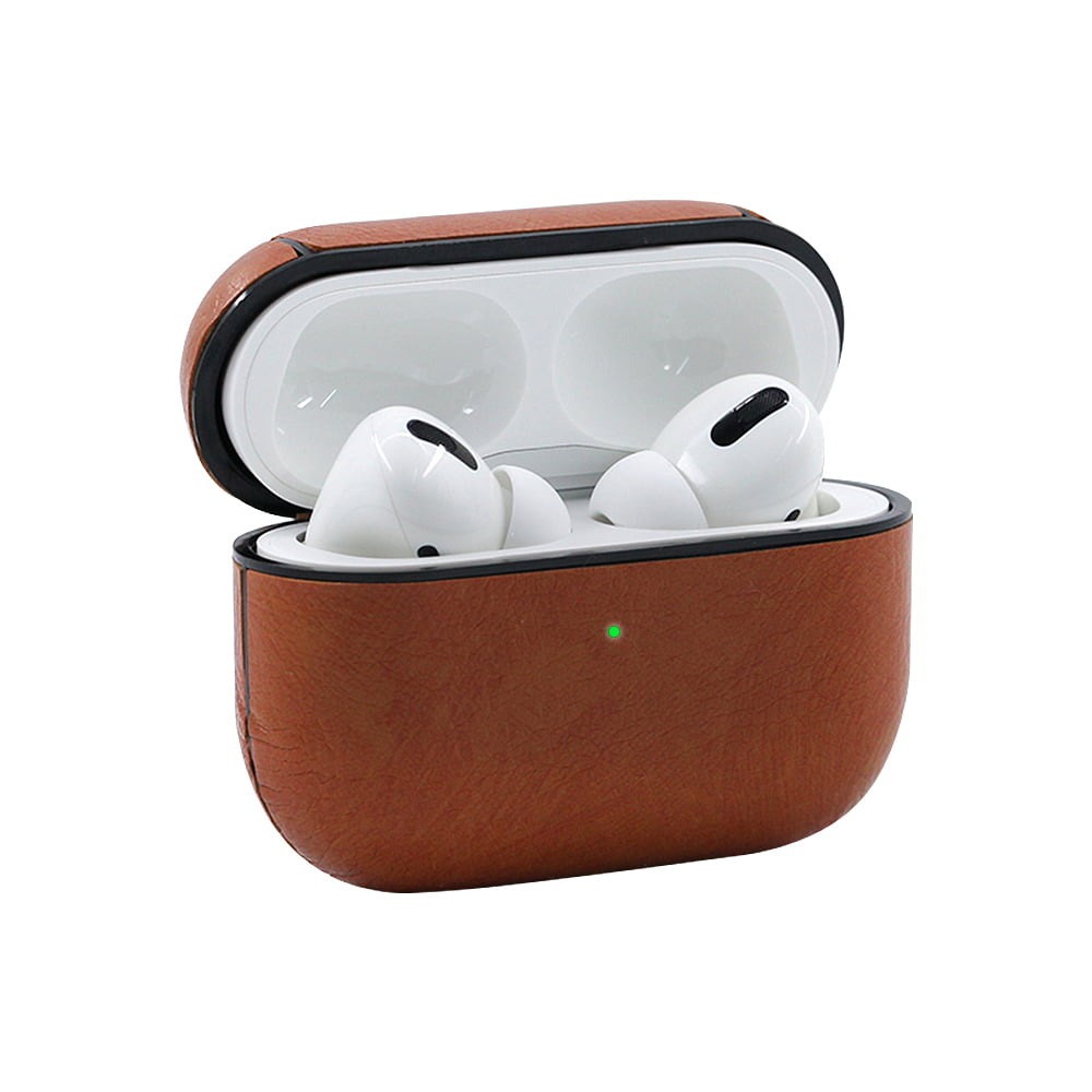 AirPods Pro Case Cover with Keychain, Allytech Premium PU Leather Shockproof Full Portable Visible Front LED Skin Bluetooth Earbuds Container Case for Apple AirPods 3rd Gen, Coffee - Walmart.com