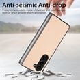 thumbnail image 4 of Allytech Fiber Pattern Phone Case for Samsung Galaxy Z Fold6, Slim Fit Lightweight Shockproof Anti-Fall Anti-Scratch Non-Slip Luxury Folding Case for Samsung Galaxy Z Fold6 - Khaki, 4 of 6