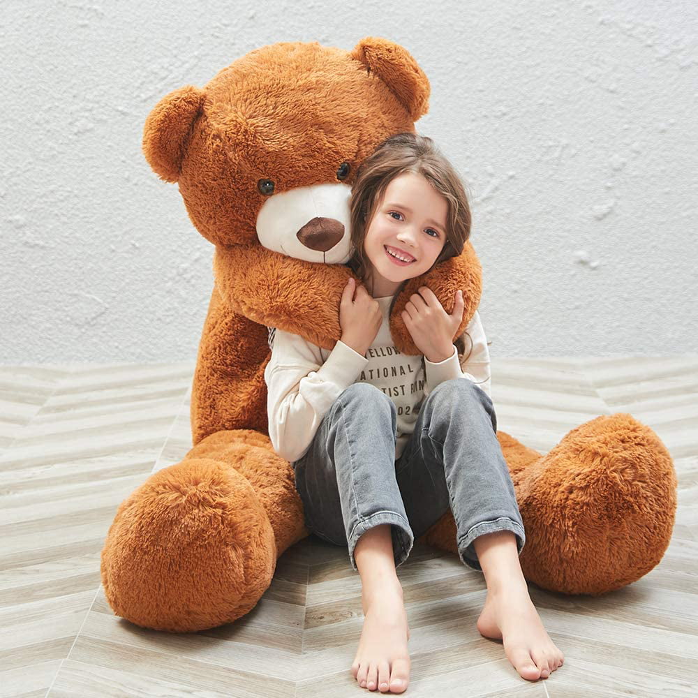 Dark Brown 24 inch Big Cute Teddy Bear Plush Animals for Girl Children Girlfriend Valentines Day White 60cm