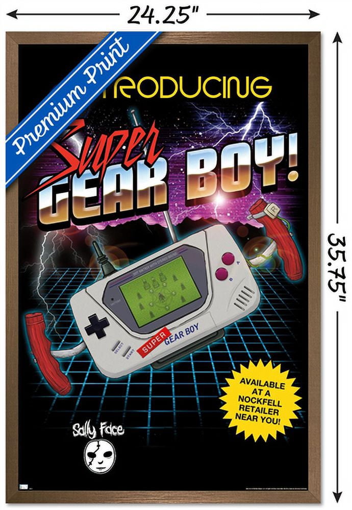 Sally Face - Super Gear Boy Wall Poster, 22.375" x 34" Framed