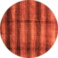 thumbnail image 1 of Ahgly Company Indoor Round Abstract Orange Modern Area Rugs, 5' Round, 1 of 4