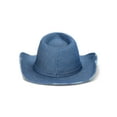 thumbnail image 2 of No Boundaries Women's Distressed Denim Fedora, One Size, Medium Blue, 2 of 2