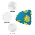 thumbnail image 3 of Pofeuu Ball Tennis Print Beanie Hat for Men Women Knit Winter Hat Warm Cuffed Skull Beanie Slouchy Soft Unisex, 3 of 6