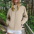 thumbnail image 2 of iHPH7 Manteau Trench Imperméable Femme Veste Coquille Souple Femme Veste de Randonnée Femme Veste de Pluie à Capuche Femme Imperméables pour Femmes avec Capuche Veste de Randonnée Imperméable Veste d'Extérieur Kaki TTG, 2 of 9