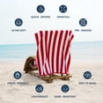 thumbnail image 3 of Toallas de Playa LANE LINEN Grandes 100% Algodón Paquete de 2 Rojas, 3 of 8