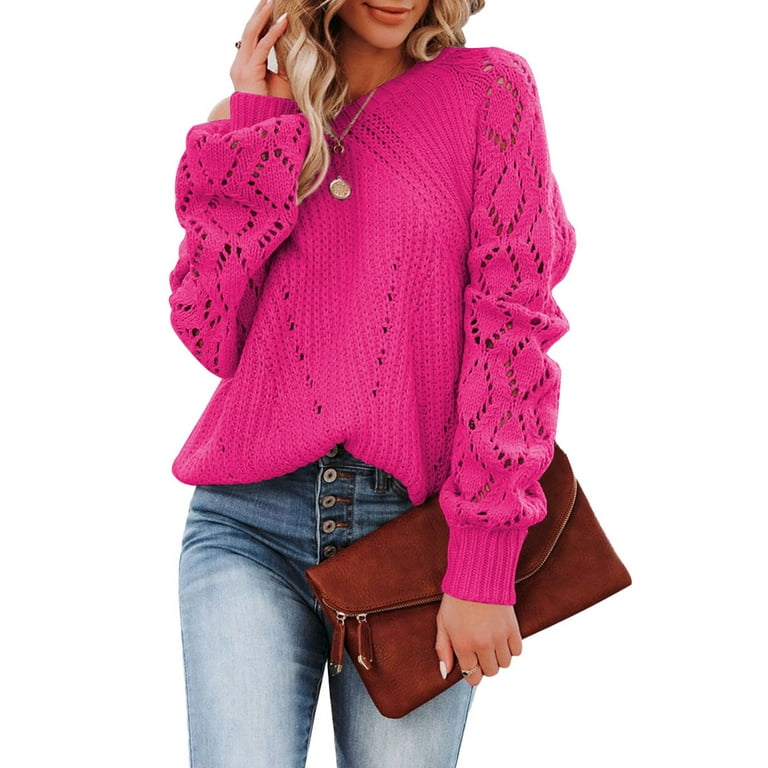 New Trumpet Sleeves Loose Hollow Sweater New Trumpet Sleeves Loose Hollow Sweater