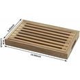 thumbnail image 7 of Bread Cutting Board with Crumb Catcher Tray Wooden Holder Bread Tray for Serving Bread Slicers for Homemade Bread Cutting Boards for Kitchen with Holder$$Home Decor, Kitchen, & Other, 7 of 7