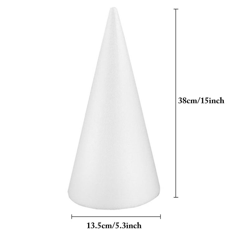 CCINEE 24cm Natural White Styrofoam Cone Style For Christmas Tree