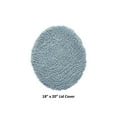 thumbnail image 2 of Better Trends 18"x20" Premium Toilet Lid Cover 100% Cotton Tufted Bathroom Rug Water Absorbent Reversible Machine Washable Blue - Lux Collection, 2 of 4
