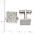 thumbnail image 2 of FB Jewels Stainless Steel Polished And Textured Square Cuff Links, 2 of 2