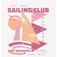 thumbnail image 4 of Sailing Club Port Windward New York Adult White Crew Neck Short Sleeve Tee-Small, 4 of 4