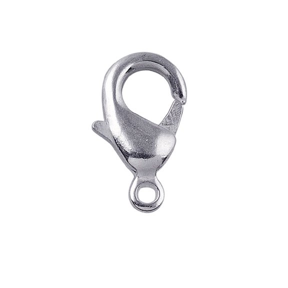 FSF-114-12MM Silver Overlay Lobster Or Fish Clasp,Also Known as a Trigger Clasp
