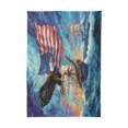thumbnail image 6 of DEIARA Bald Eagle Sailboat Square Tablecloth 60×90in Polyester Fabric Tablecloth Washable Dust Resistant Wrinkle Resistant, 6 of 9