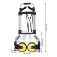 thumbnail image 4 of Luggage Trolley Cart with Telescoping Handle and Rubber Wheels Compact Folding Aluminium Hand Truck Trolley Foldable Dolly Push Luggage Cart, 4 of 36