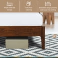 thumbnail image 2 of Acacia Haven King Size Bed Frame and Headboard Solid Wood Platform Bed, King Bed Frame 800 lbs Capacity, Scandinavian Signature Wood Bed Compatible with All Mattresses, Walnut, 2 of 9