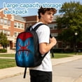 thumbnail image 5 of Hero Web Pattern Backpack Large Capacity Storage Schoolbag with Adjustable Straps for Students Back to School Holiday Gift D, 5 of 5