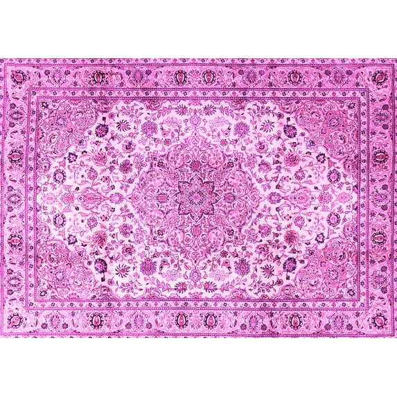 Ahgly Company Indoor Rectangle Medallion Pink Traditional Area Rugs, 2' x 3'