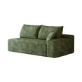 AUU Green Right-Facing 3-Seater Plush Corduroy Modular Sectional Sofa ...