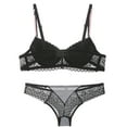 thumbnail image 2 of Women Luxury Lace Push Up Bra Set Lingerie Flower Charming Underwear Brief, 2 of 2