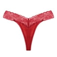 thumbnail image 5 of YDFCWXW Sexy G String Thong for Women Underwear Thongs Breathable Panties Red, XS, 5 of 7