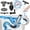 White, variant on Toilet Plunger, Drain Clog remover, Plungers for Bathroom, Drain Snake, Air Drain Blaster with Real-Time(Newly Upgraded)
