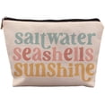 thumbnail image 1 of Bolsa de maquillaje uinwk Beach Summer Travel para mujer de lino, 1 of 5
