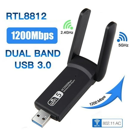 Adaptateur Wifi 2.4g 5g double bande Usb3.0 avec pilote CD 1200m