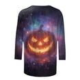 thumbnail image 6 of Godom Women's Funny Halloween Tee Pumpkin Graphic T Shirts Shirt 3/4 Sleeve Shirt Tops, 6 of 6