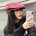 thumbnail image 2 of SikaFu Red And Trendy Retro Beret For Women In Instagram, Wearing A Japanese Style Reversed Front Hat, Trendy And Revealing Little Duckbill Hat, 2 of 7