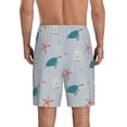 thumbnail image 4 of Lsque Turtles And Shells Mens Sleep Pajama Shorts,Short Pajama Pants, Cotton Ultra-Soft Knit-4X-Large, 4 of 9