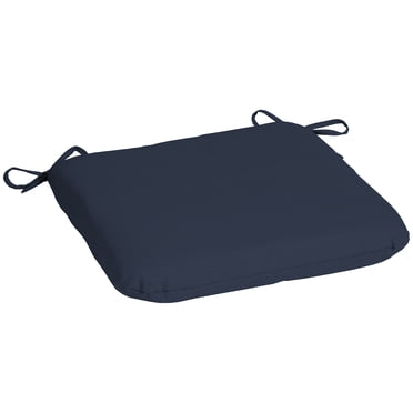 Mainstays 15.5"D x 17"W Navy Blue Rectangle Outdoor Seat Pad (1 Pack)