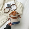 thumbnail image 2 of IELGY Contrasting Color Drawstring All-match Fashion Crossbody Bucket Bag, 2 of 11