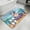 White, variant on 4th of July Pigs Washable Area Rugs for Living Room Bedroom, Large Non Slip Indoor Floor Carpet Absorbent Low Pile Coastal Beach Waves Mountains Sky Blue Door Mat Rugs for Bathroom Entryway 47.2"x63"