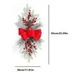 thumbnail image 3 of Christmas Decorations Christmas Teardrop Swags Snow Frost Needles Christmas Garland Winter Pine Needles Swag for Window Home Stairs Indoor Outdoor Decor 25.59x11.81in, 3 of 6