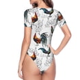 thumbnail image 4 of Naloa Cool Chicken Women's Short-Sleeved Onesie, One-Piece Swimsuit for Parties, dates, clubs - Medium, 4 of 9