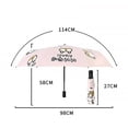 thumbnail image 4 of Paraguas de protección UV totalmente automático plegable de vinilo portátil lindo oso sombrilla para exteriores blanco, 4 of 6