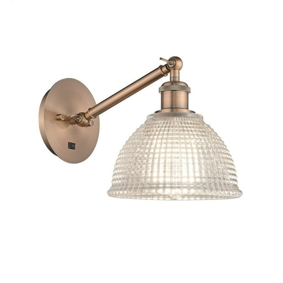 317-1W-AC-G422-LED-Innovations Lighting-Arietta - 1 Light Wall Sconce In Industrial Style-10.38 Inches Tall and 8 Inches Wide Antique Copper Clear