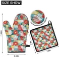 thumbnail image 3 of Pioneer Flower Floral Print Pattern 2-Pack Oven Mitts Set, Heat Resistant Kitchen Gloves, 7.7" X 12", 3 of 3