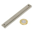 thumbnail image 2 of Neodymium Countersunk Channel Magnet - 100mm x 13.5mm x 5mm thick with 2x 3.3mm holes - 79.38lbs Pull (Pack of 1), 2 of 4