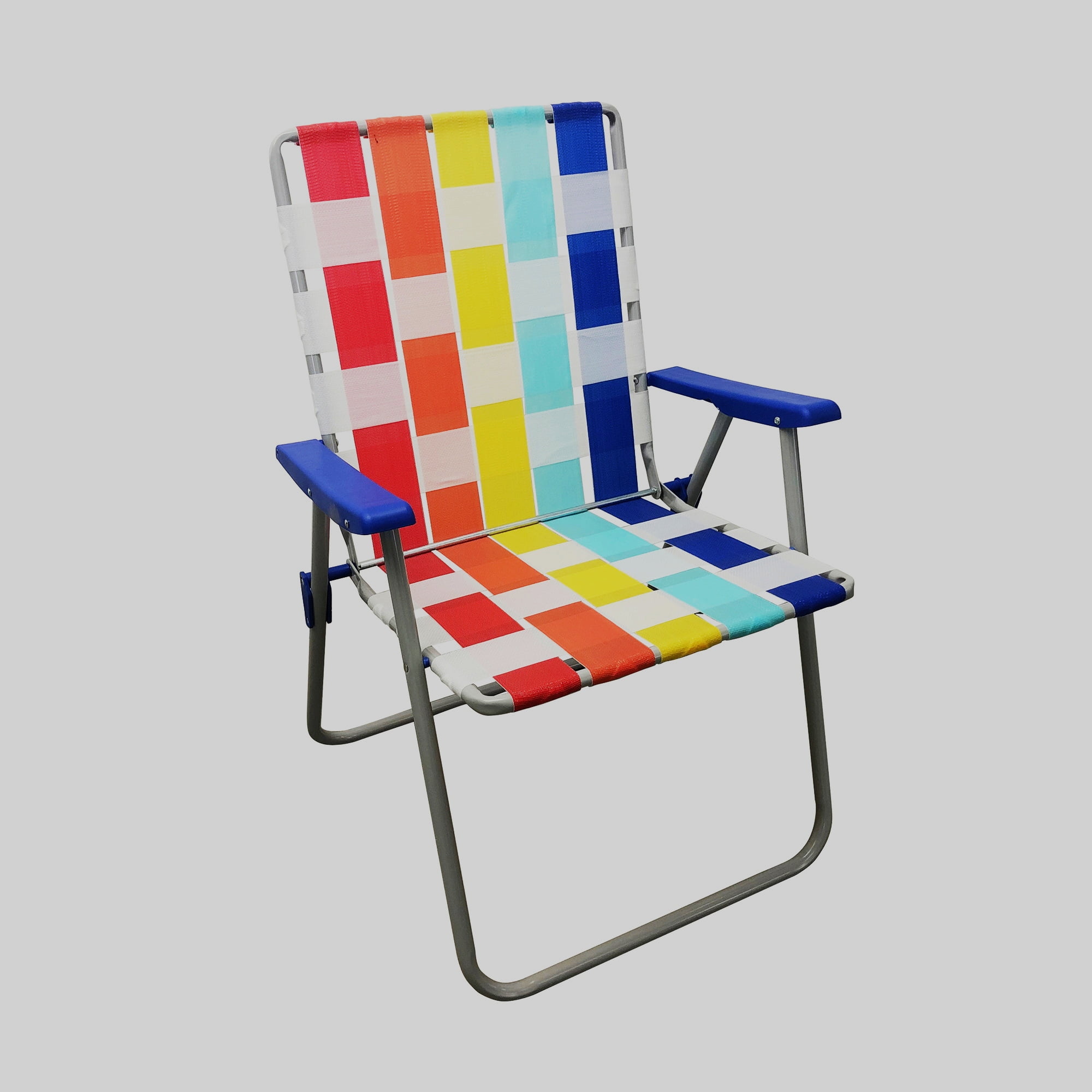 Mainstays High Back Steel Frame Web Strap Chair, Multicolor-2 Pack